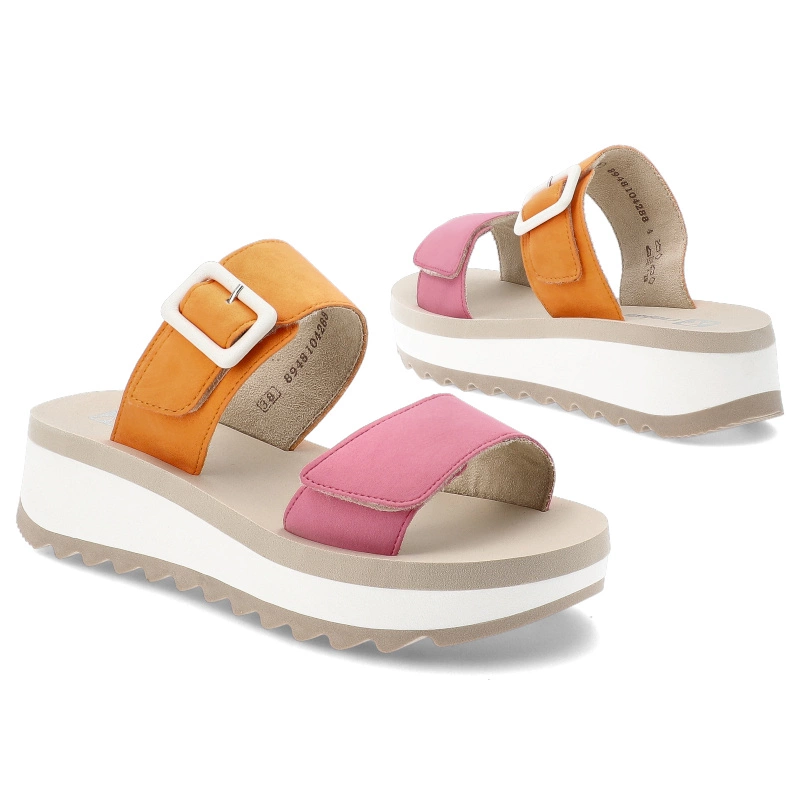 Šľapky RIEKER - W3050-38 Pink