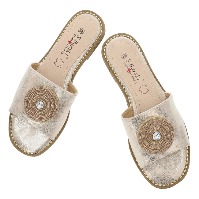 Šľapky S.BARSKI - KV51-013 Lt.Gold