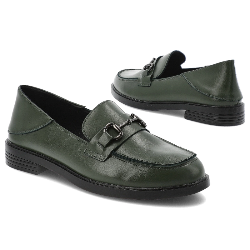 Poltopánky VINCEZA - 18107 GN Zielony Lico Skóra