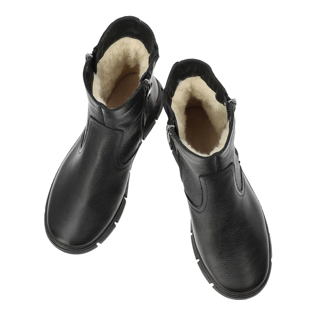 Členkové Topánky WASAK - 0730 Czarny Groszek/Wełna