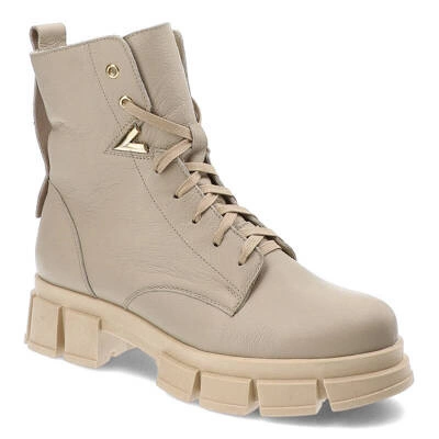 Šnúrovacie Členkové Topánky Pollonus - 5-1583-001 Vanilia Verona