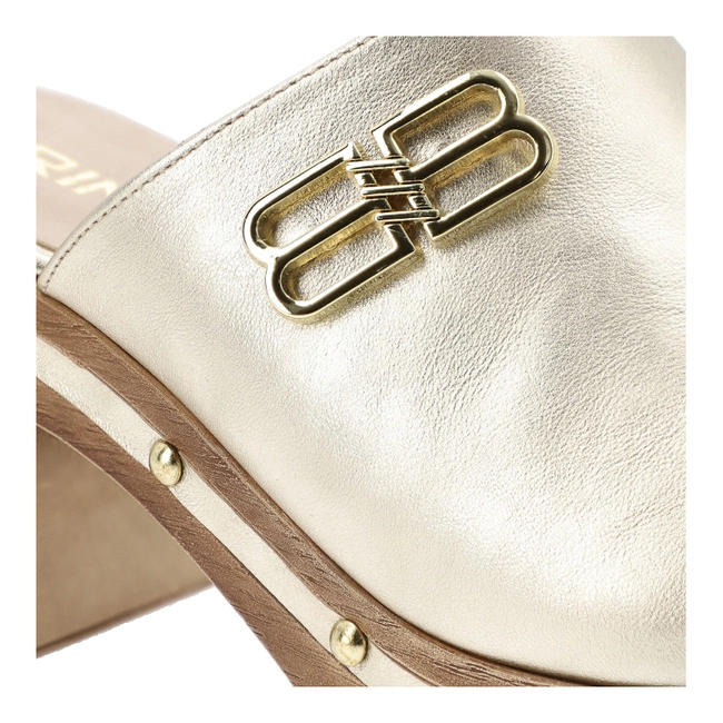 Šľapky KARINO - 5093/074-P Złoty/Lico