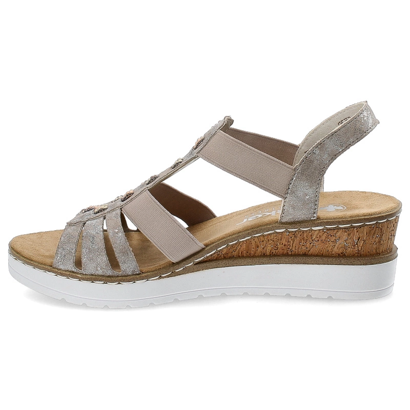 Sandále Rieker - V3822-90 Metallic