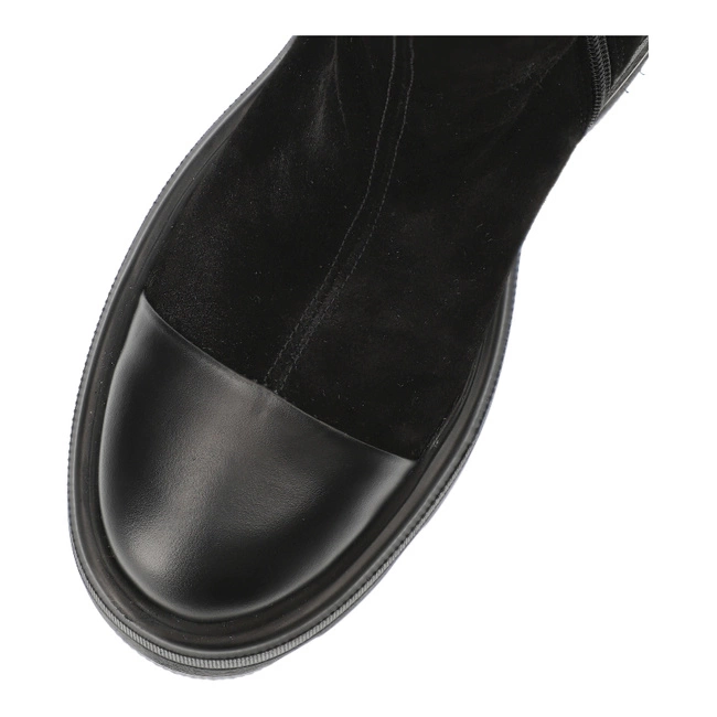 Čižmy Carinii - B9951_-E50-H20-000-G67 Sandro 04/Welur Czarny