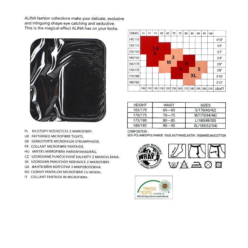 Pančuchy Armodo - AA1054 Black