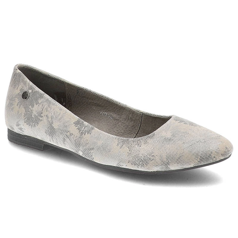 Baleríny Maciejka - 00873-03/00-5 Popiel Kwiaty