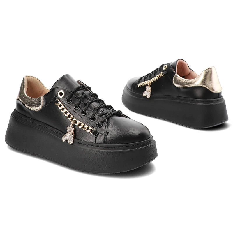 Tenisky Damiss - DS-719 Czarne Lico/Złoto