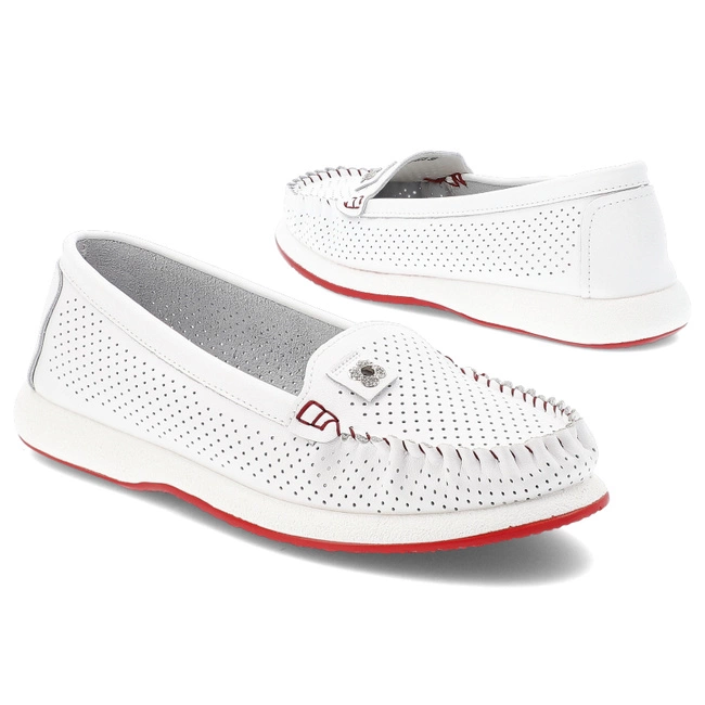 Mókazíny S.BARSKI - LR51-673 White/Red