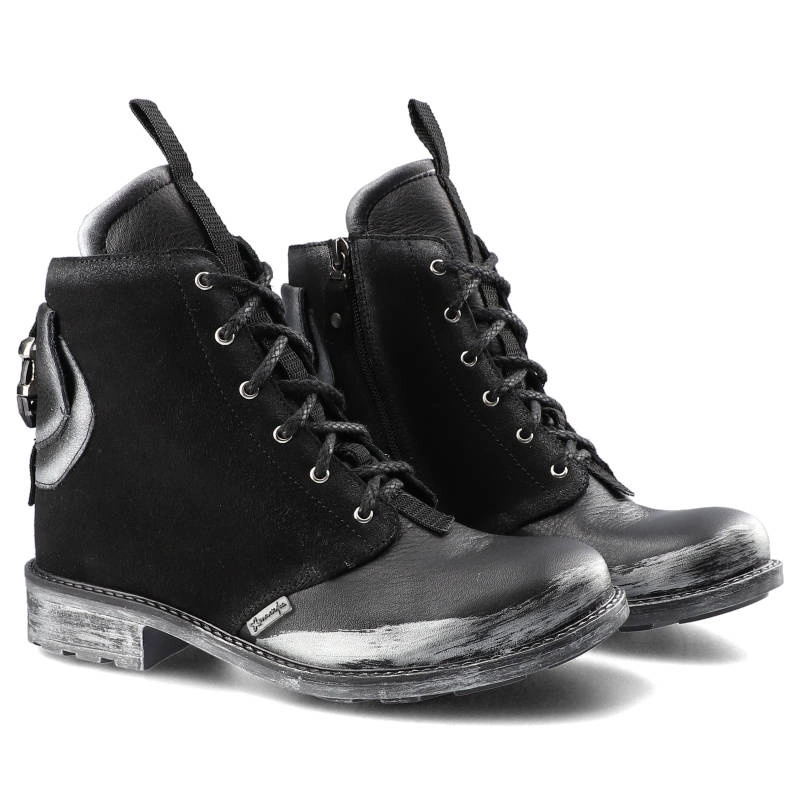 Šnúrovacie Členkové Topánky Maciejka - 04690-01/00-3 Czarny