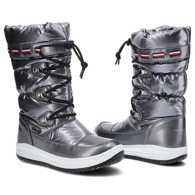 Snehule Tommy Hilfiger - T3A6-32035-1240918 Dark Silver 918