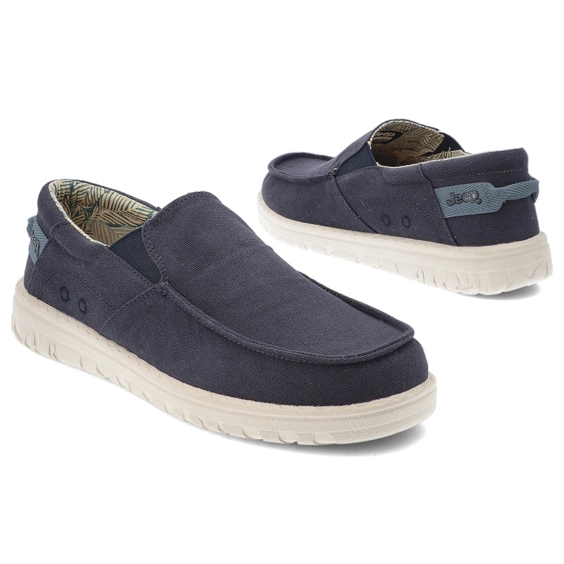 Poltopánky JEEP - Samoa Slip On Cvs JM51033A 017 DK.Navy