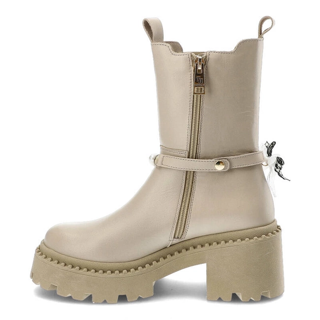 Členkové Topánky Chebello - 4254_-481-000-MIC-S303 Beżowy Jasny