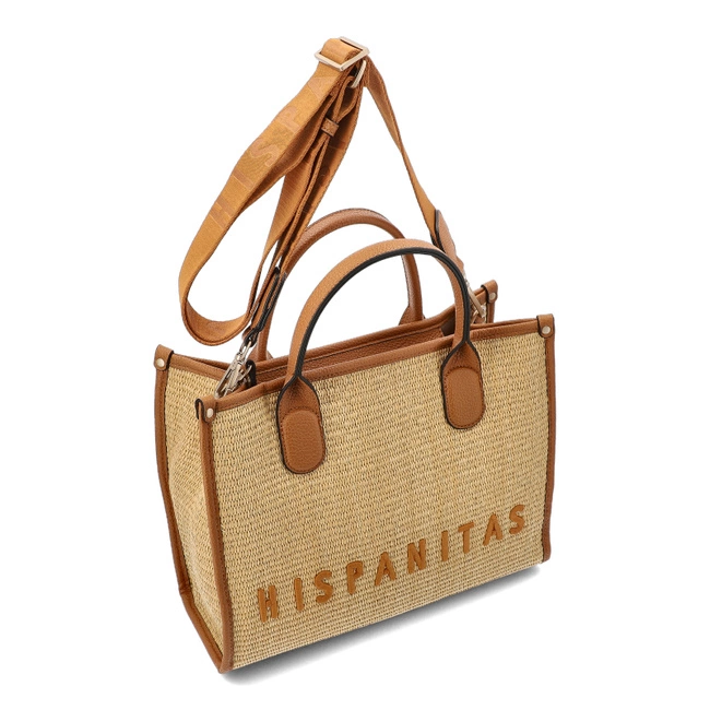 Kabelka HISPANITAS - BV253833 Rafia-V25 Natural Samba-V25 Cuoio