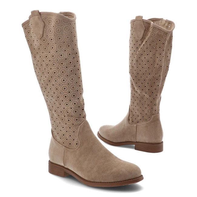 Čižmy S.BARSKI - HY52-531 Beige