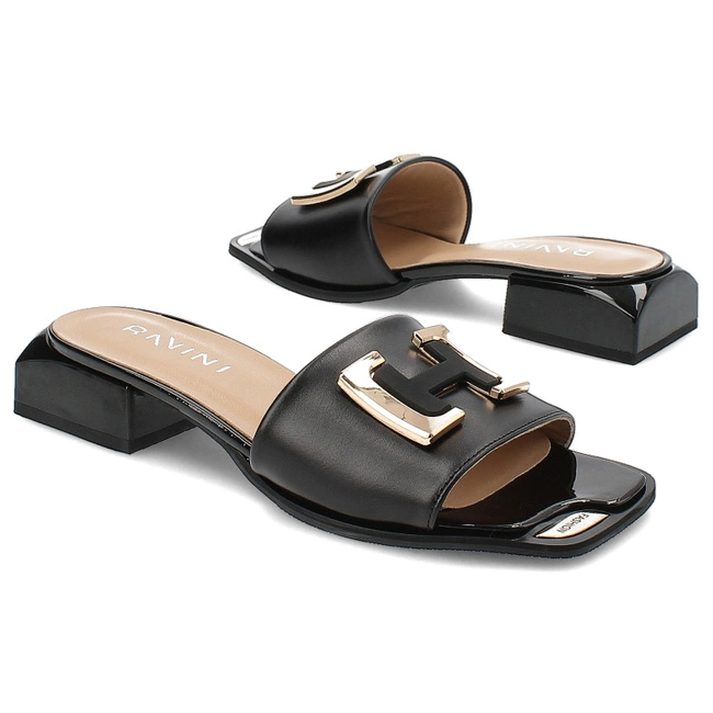 Šľapky Ravini - 603.618-1 Czarny 01-03 T Syh