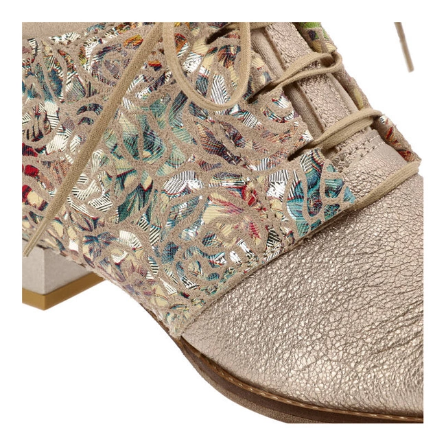 Šnúrovacie Členkové Topánky Maciejka - 04744-25/00-5 Złoto+Kwiaty