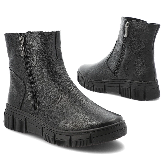 Členkové Topánky WASAK - 0730 Czarny Groszek/Wełna