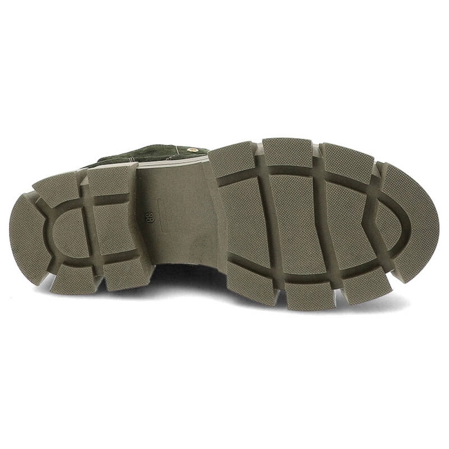 Šnúrovacie Členkové Topánky Pollonus - 5-1583-004 Welur Zielony Oliwka