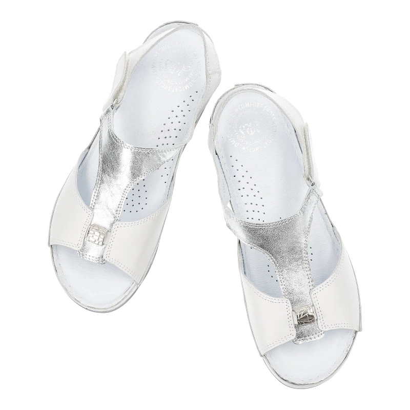 Sandále Armodo - 1000 Biały/Srebro K9-C39