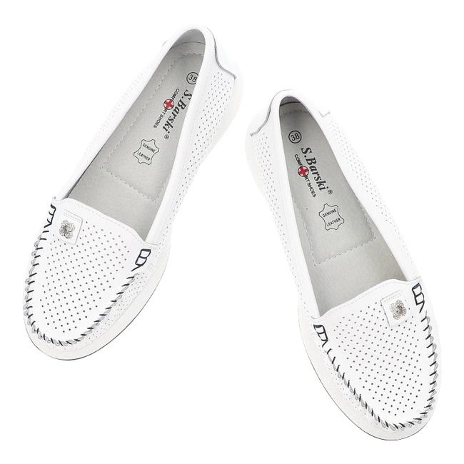 Mókazíny S.BARSKI - LR51-673 White/Navy