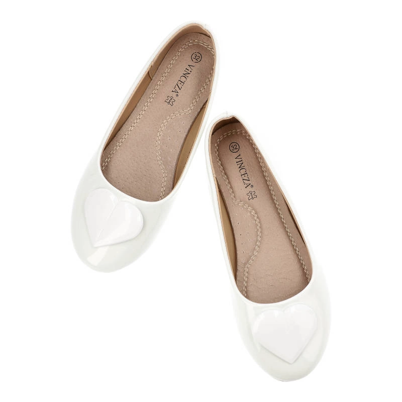 Baleríny Vinceza - 23-2215 WH Biały