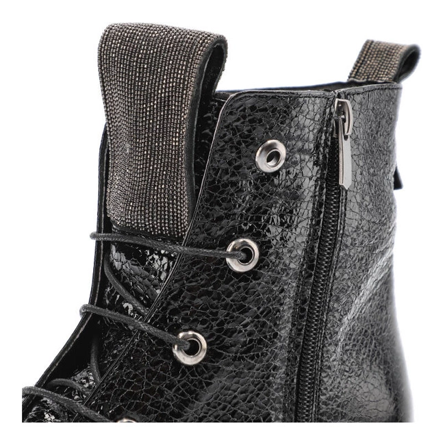 Šnúrovacie Členkové Topánky Venezia - 00101436R 145 Czarny