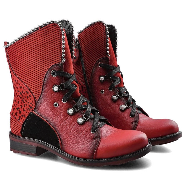 Šnúrovacie Členkové Topánky Maciejka - 3623A-08/00-3 Czerwony