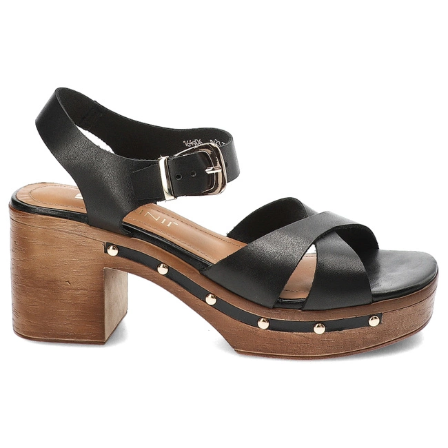 Sandále Carinii - B9623_-F56-000-000-F81 Czarny