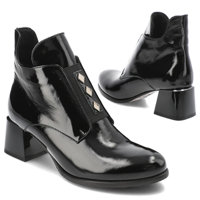 Členkové Topánky Armodo - 60504 Naplak Czarny+Cn.