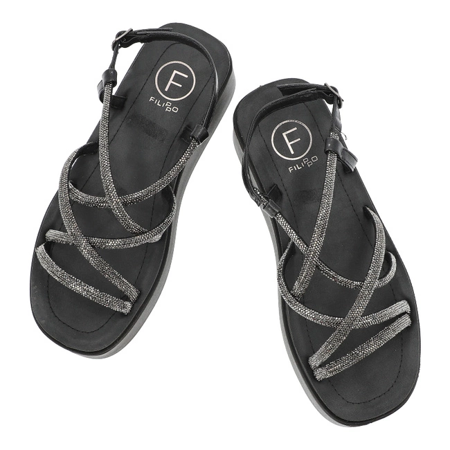 Sandále FILIPPO - DS6898/25 BK Czarny