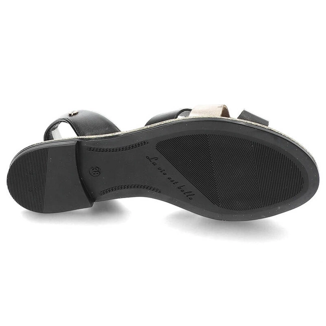 Sandále Lemar - 40273 Bf.Czarny+Pola+Bf.Złoto