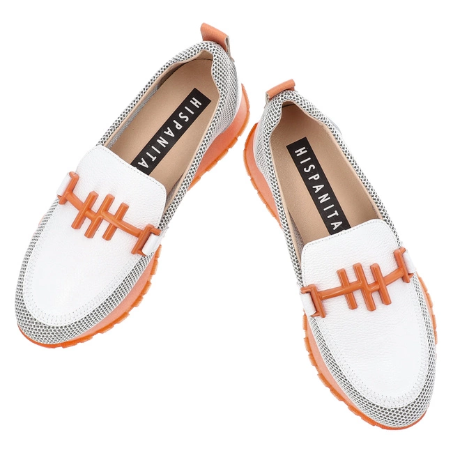 Poltopánky HISPANITAS - HV253919 Melbourne-V25 White Cervo-V25 Coral