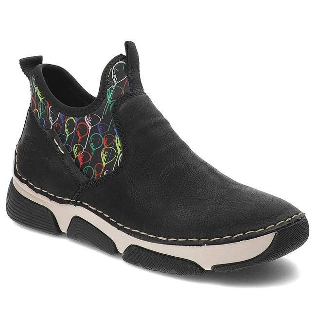 Poltopánky Rieker - 45957-00 Czarne