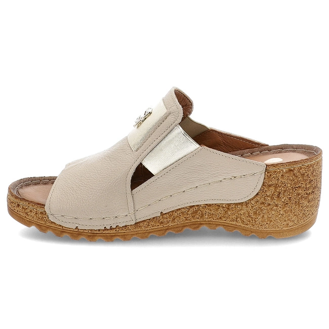 Šľapky ARMODO - 50109 V.Taupe+Złoty