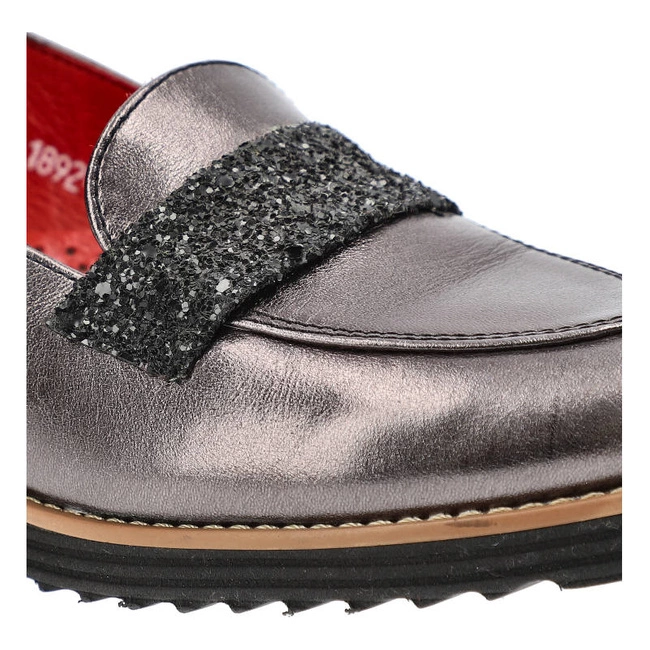 Lodičky Karino - 1892/115-P Srebrny/Czarny