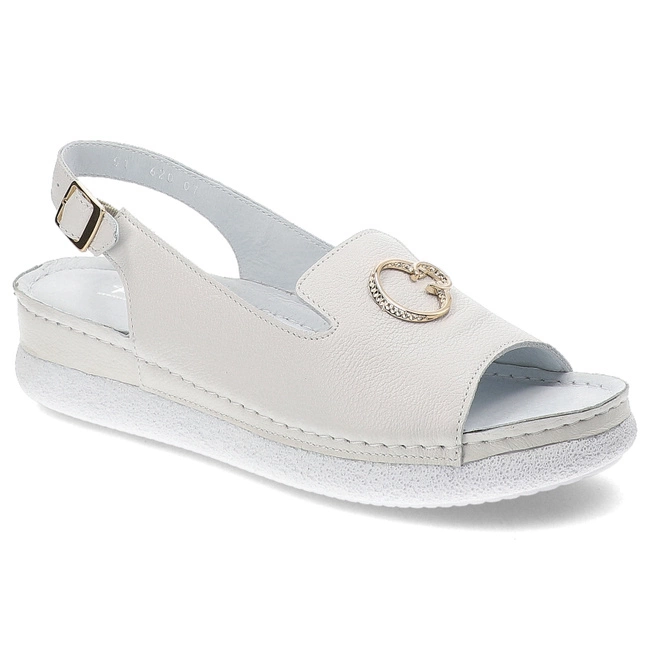 Sandále Pollonus - 5-1620-007 Biały Verona