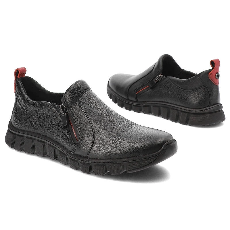 Poltopánky Pollonus - 5-1488-002 Czarny Verona+Czerwony