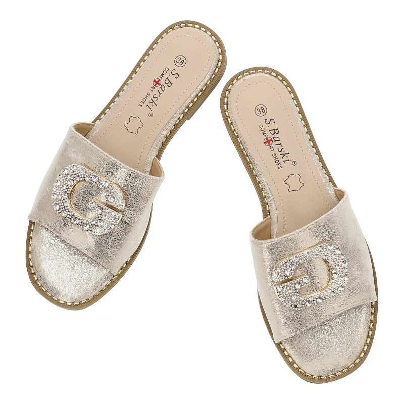 Šľapky S.BARSKI - KV51-088 Lt.Gold