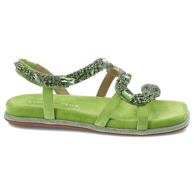 Sandále Alma en Pena - V240840 Suede Lime