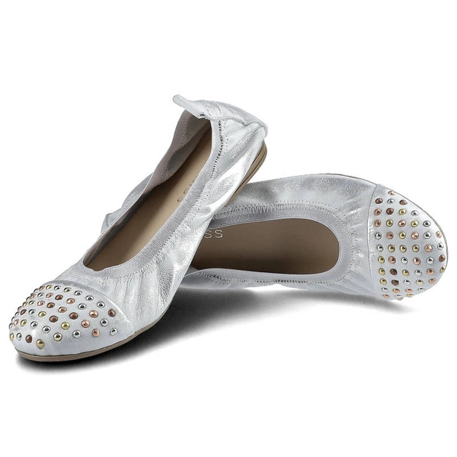 Baleríny Damiss - DS-494 Srebro Przecierane