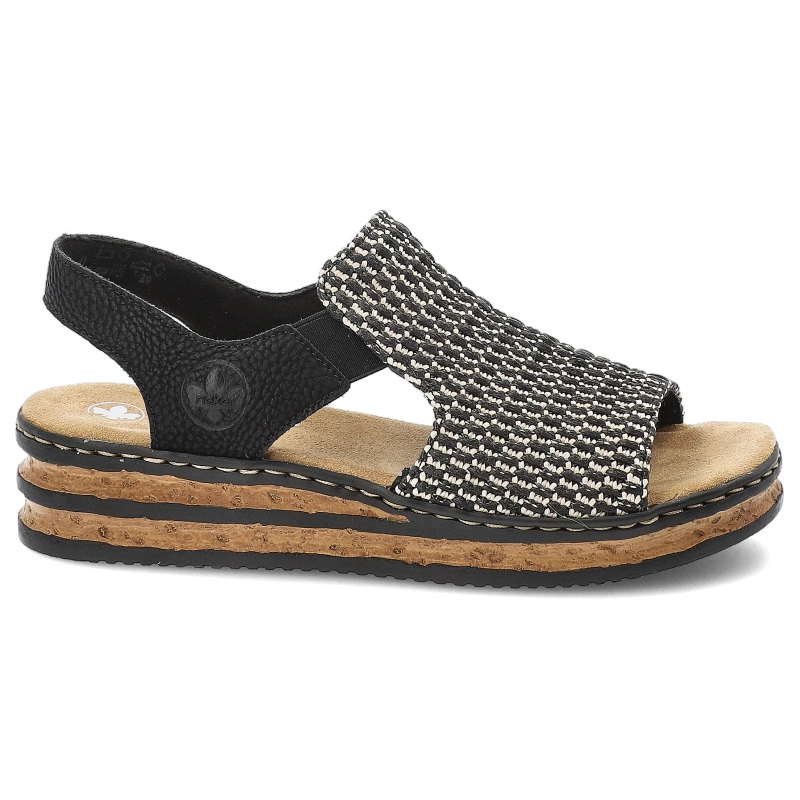 Sandále RIEKER - 62971-00 Black Combination