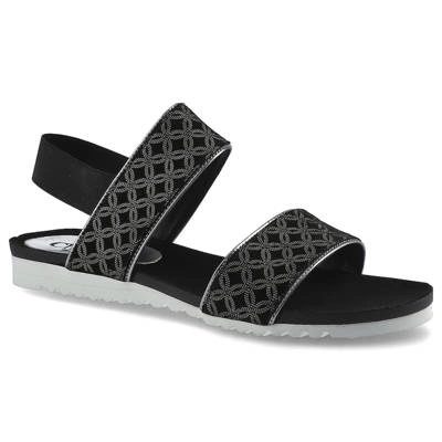 Sandále Chebello - B509 Czarne Kółka Ibis/Srebro