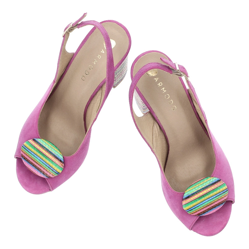 Sandále ARMODO - 1819 Fuksja+Paski