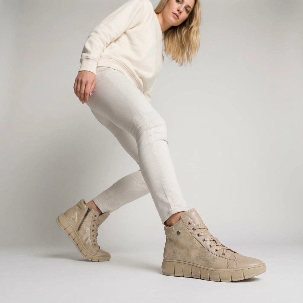 Šnúrovacie Členkové Topánky Armodo - 5-1698-003 Vanilia + Galaxy