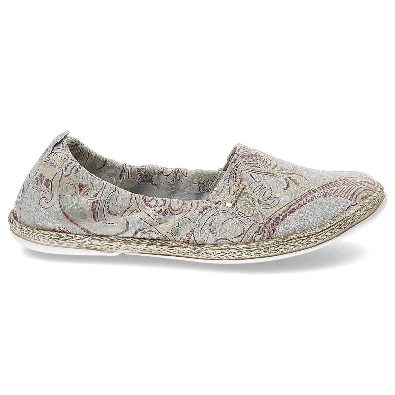 Espadrilky Lemar - 10012 Haft Beżowy