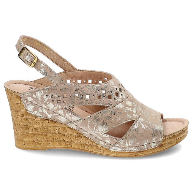 Sandále Pollonus - 5-1398-004 Pigi Złote Kwiaty
