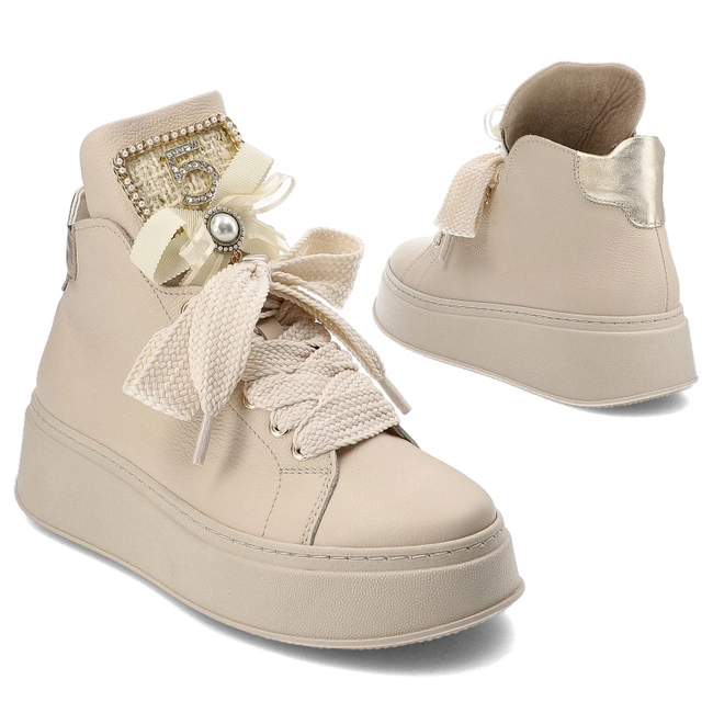 Členkové Topánky Chebello - 4497_-157-074-MIC-S251 Beżowy