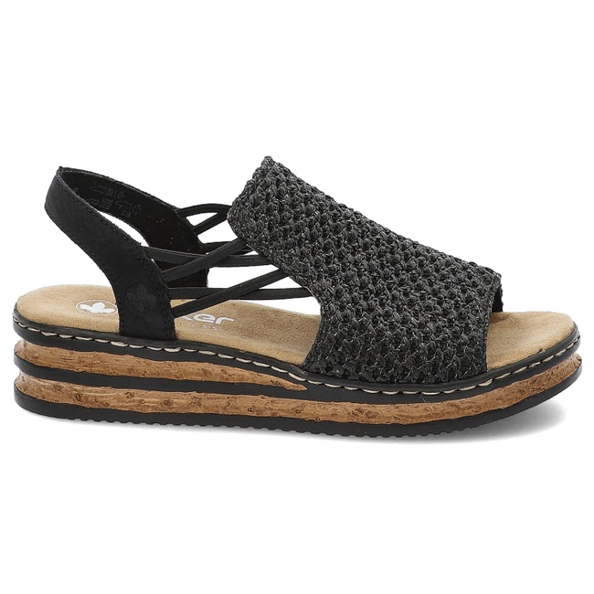 Sandały RIEKER - 62941-00 Black