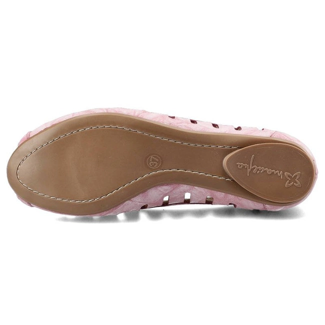 Baleríny Maciejka - 04506-08/00-5 Czerwony Na Biało