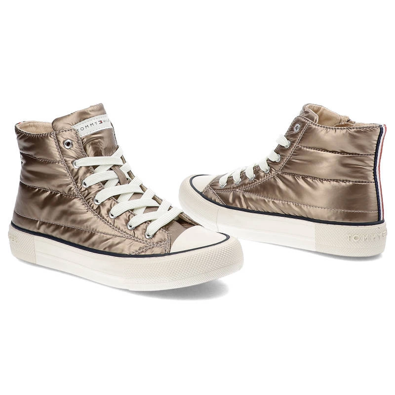 Plátenky Tommy Hilfiger - T3A9-32290-1437686-High Top Lace-Up Sneaker Taupe/Rose 686
